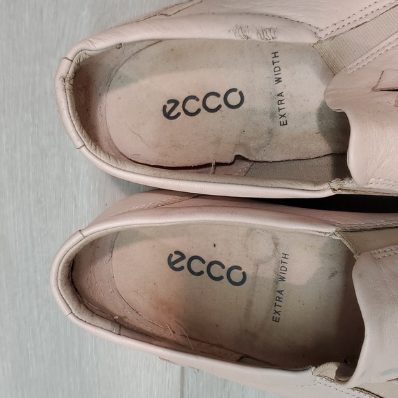 Ecco Womens Comfort Leather Loafer slide slip on shoes sz 42/11 Extra Wide - Picture 7 of 15
